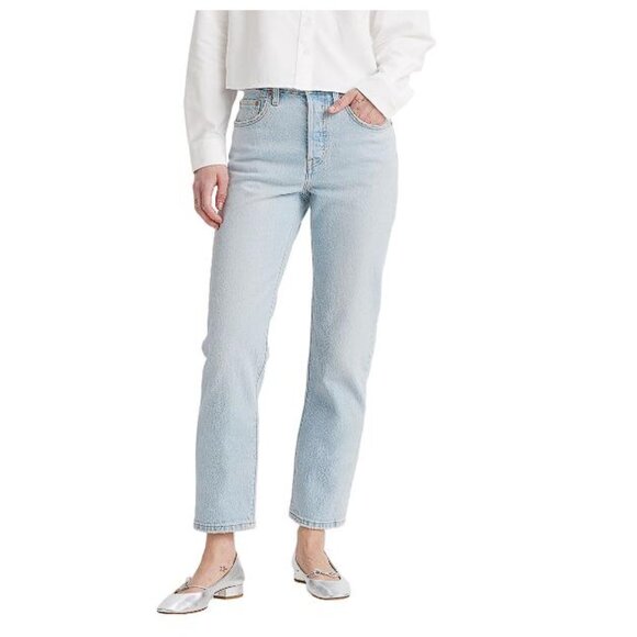LEVI'S Women's 501 Crop Jeans Size 24X26 In Stepped Away - Blue - Picture 1 of 16